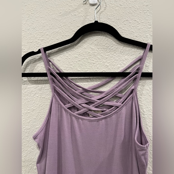 Easel strappy tank top dusty lavender large - Picture 3 of 6